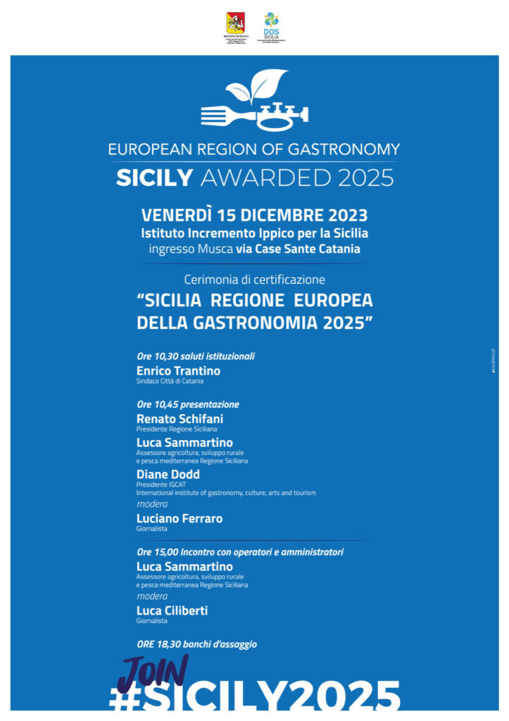 programma la sicilia regione europea della gastronomia 2025